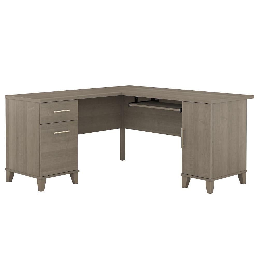 Bush Furniture Somerset 59.16-in Gray L-shaped desk