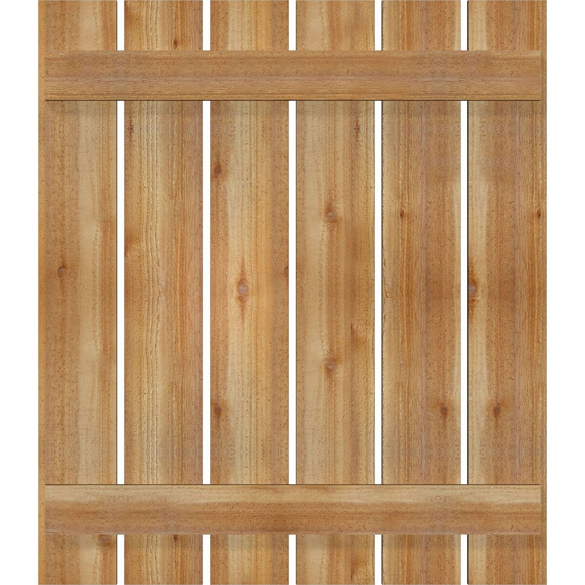 Ekena Millwork 34.75-in W x 40-in H Unfinished Paintable/Stainable Board and batten Spaced Wood Exterior Shutters ( 2 -Pack )