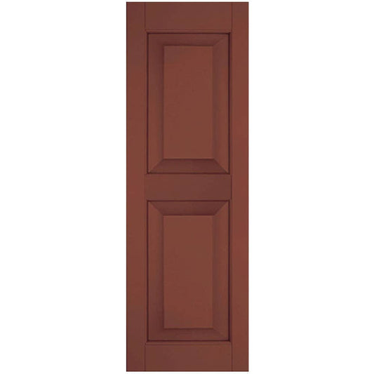 Ekena Millwork 15-in W x 46-in H Country Redwood Raised panel Wood Exterior Shutters ( 2 -Pack )