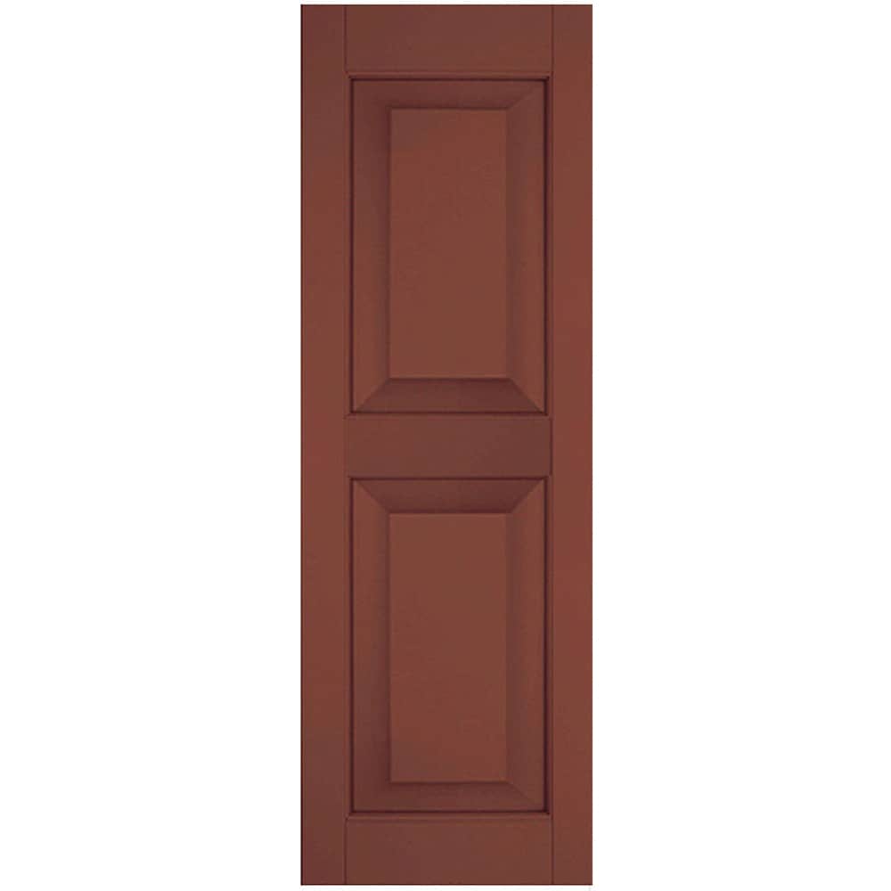 Ekena Millwork 12-in W x 73-in H Country Redwood Raised panel Wood Exterior Shutters ( 2 -Pack )