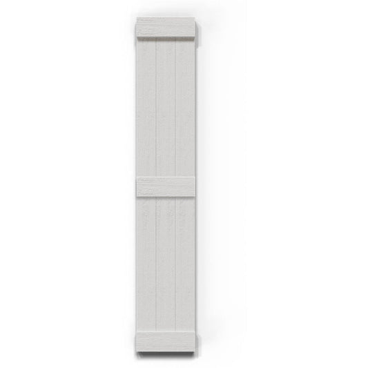 Ekena Millwork 16.125-in W x 93-in H Primed Paintable/Stainable Board and batten End batten Exterior Shutters ( 2 -Pack )