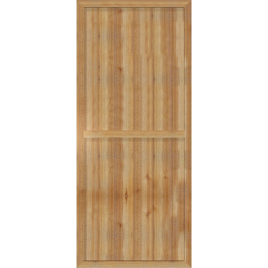 Ekena Millwork 32.25-in W x 75-in H Unfinished Paintable/Stainable Board and batten Framed Wood Exterior Shutters ( 2 -Pack )