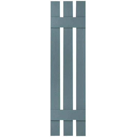 Ekena Millwork 12-in W x 43-in H Wedgewood Blue Board and batten Spaced Exterior Shutters ( 2 -Pack )