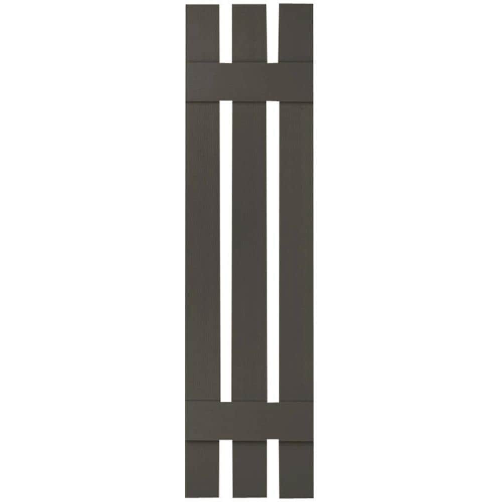 Ekena Millwork 12-in W x 43-in H Musket Brown Board and batten Spaced Exterior Shutters ( 2 -Pack )