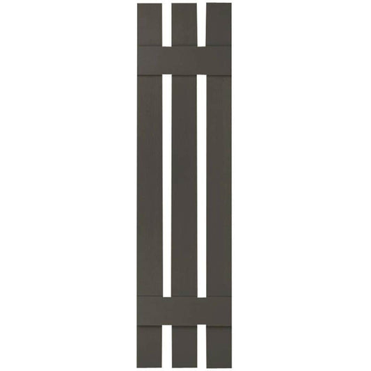 Ekena Millwork 12-in W x 43-in H Musket Brown Board and batten Spaced Exterior Shutters ( 2 -Pack )