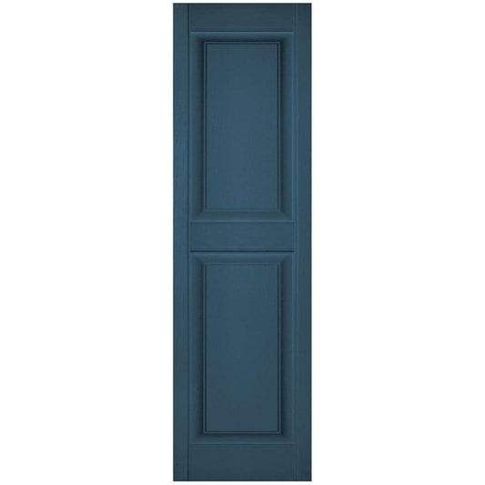 Ekena Millwork 12-in W x 51-in H Classic Blue Raised panel Exterior Shutters ( 2 -Pack )