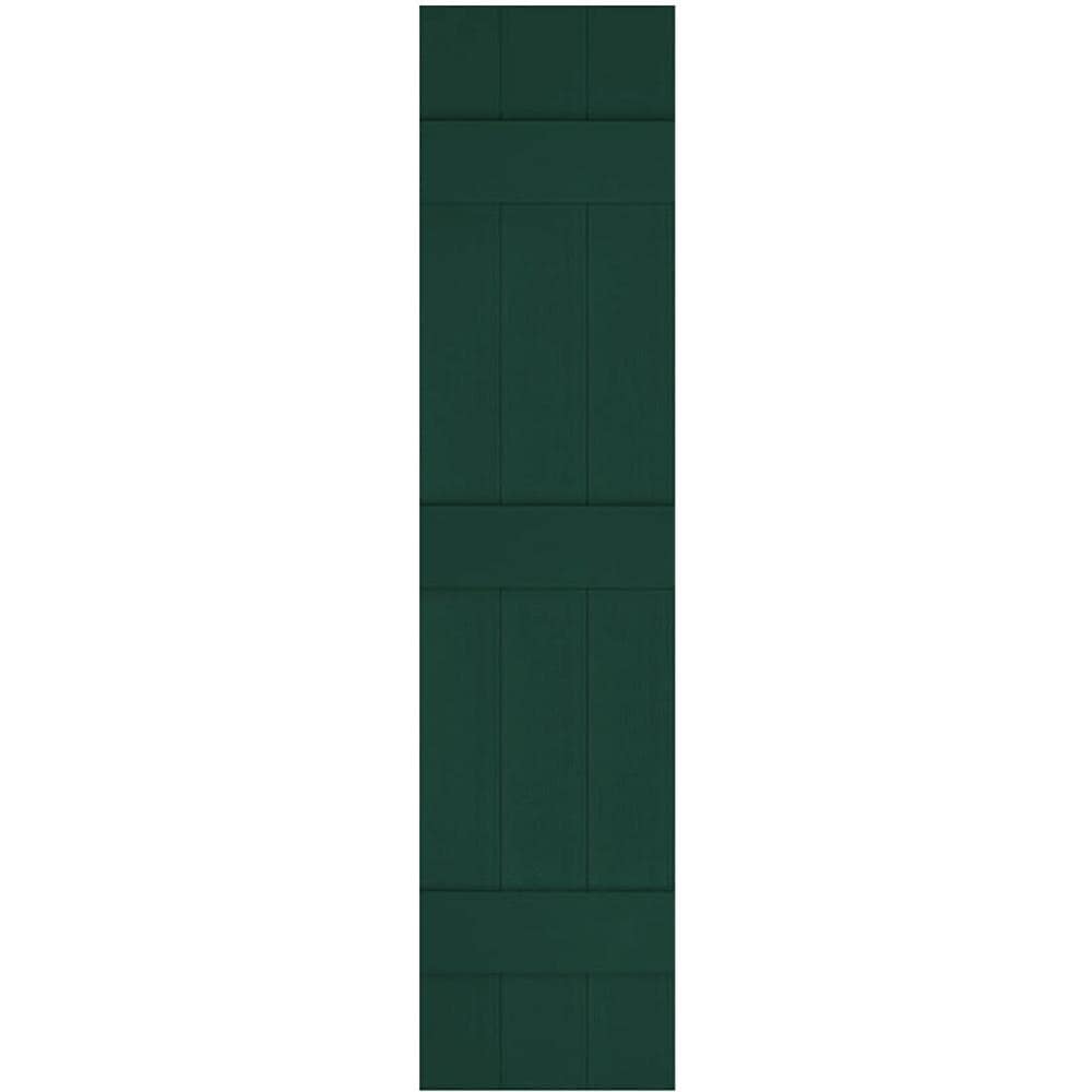 Ekena Millwork 14-in W x 55-in H Midnight Green Board and batten Exterior Shutters ( 2 -Pack )