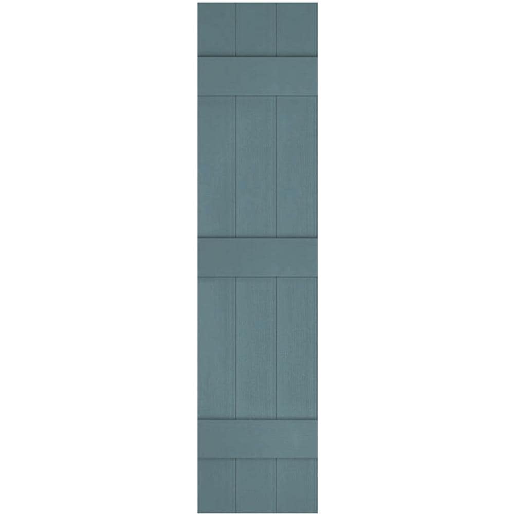 Ekena Millwork 14-in W x 67-in H Wedgewood Blue Board and batten Exterior Shutters ( 2 -Pack )