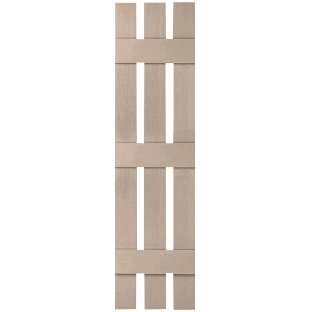 Ekena Millwork 12-in W x 59-in H Wicker Board and batten Spaced Exterior Shutters ( 2 -Pack )