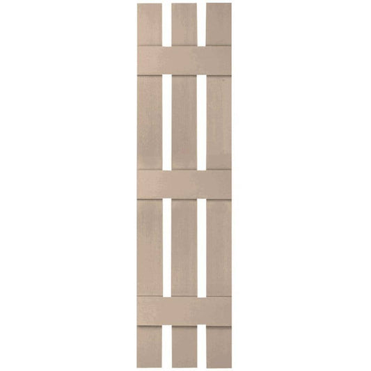Ekena Millwork 12-in W x 59-in H Wicker Board and batten Spaced Exterior Shutters ( 2 -Pack )