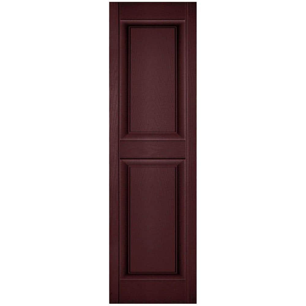 Ekena Millwork 12-in W x 43-in H Bordeaux Raised panel Exterior Shutters ( 2 -Pack )