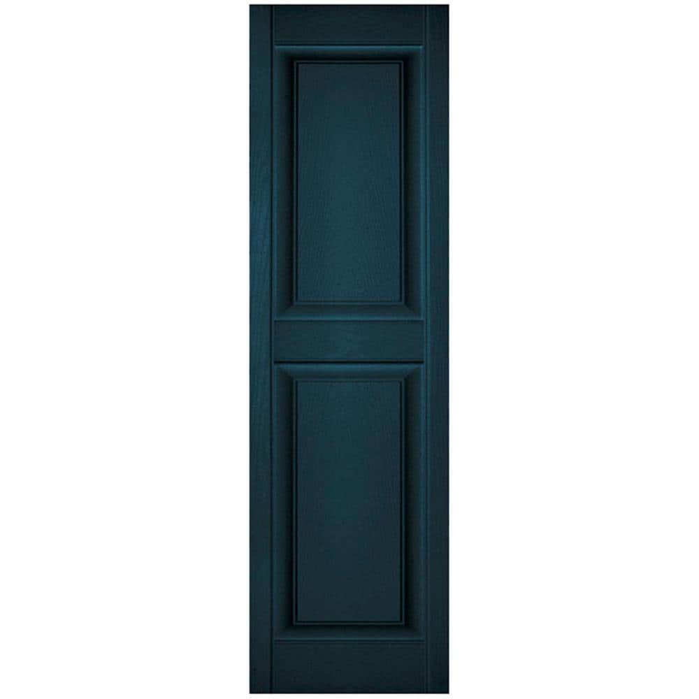 Ekena Millwork 12-in W x 39-in H Midnight Blue Raised panel Exterior Shutters ( 2 -Pack )