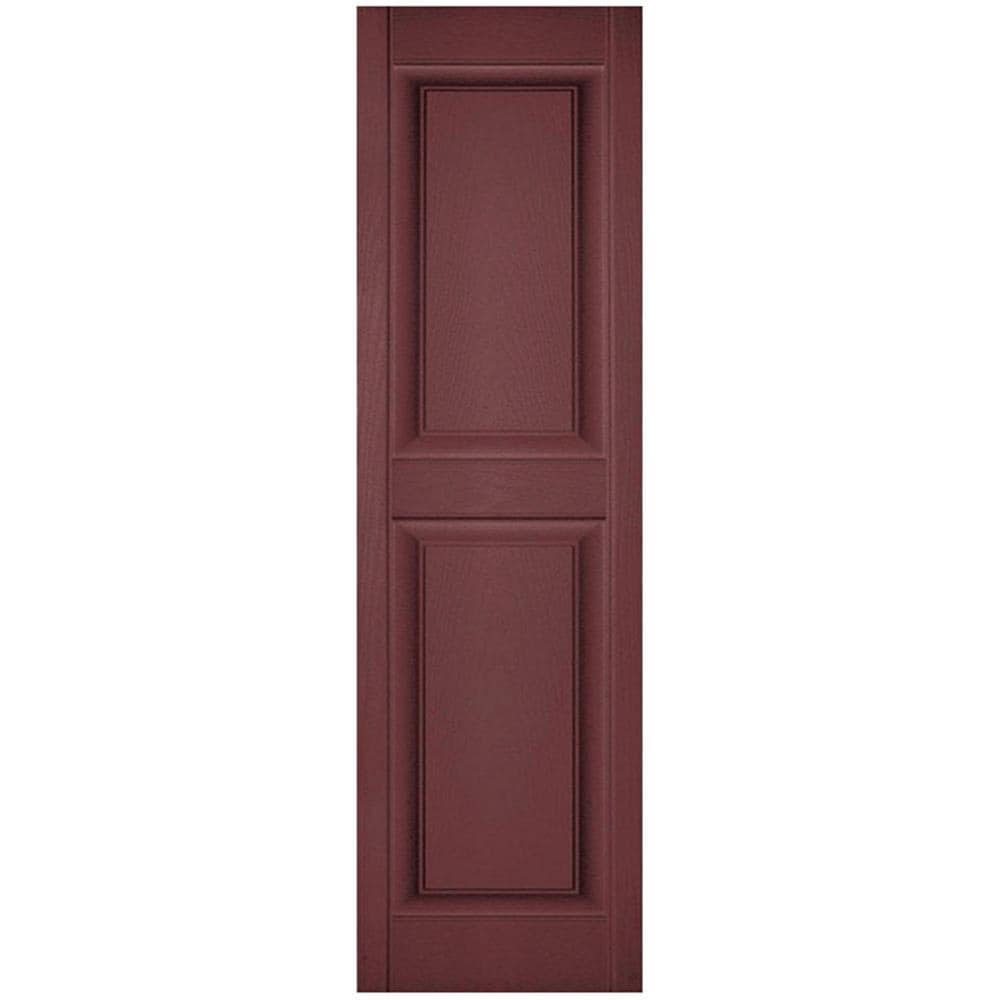 Ekena Millwork 14.75-in W x 55-in H Wineberry Raised panel Exterior Shutters ( 2 -Pack )
