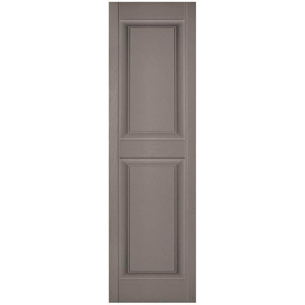 Ekena Millwork 14.75-in W x 59-in H Clay Raised panel Exterior Shutters ( 2 -Pack )