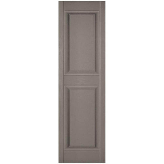 Ekena Millwork 14.75-in W x 59-in H Clay Raised panel Exterior Shutters ( 2 -Pack )