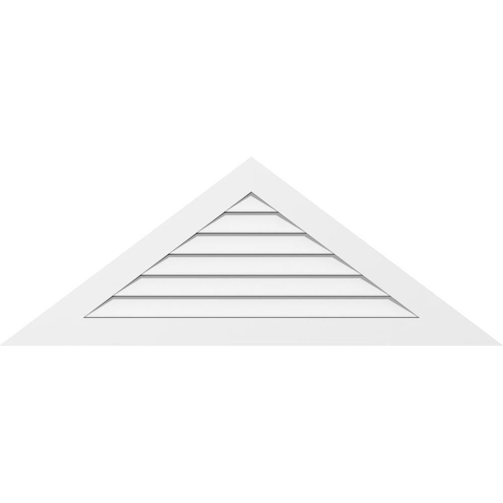 Ekena Millwork 84-Inches x 21-Inches Off-white Triangle PVC Gable Louver Vent