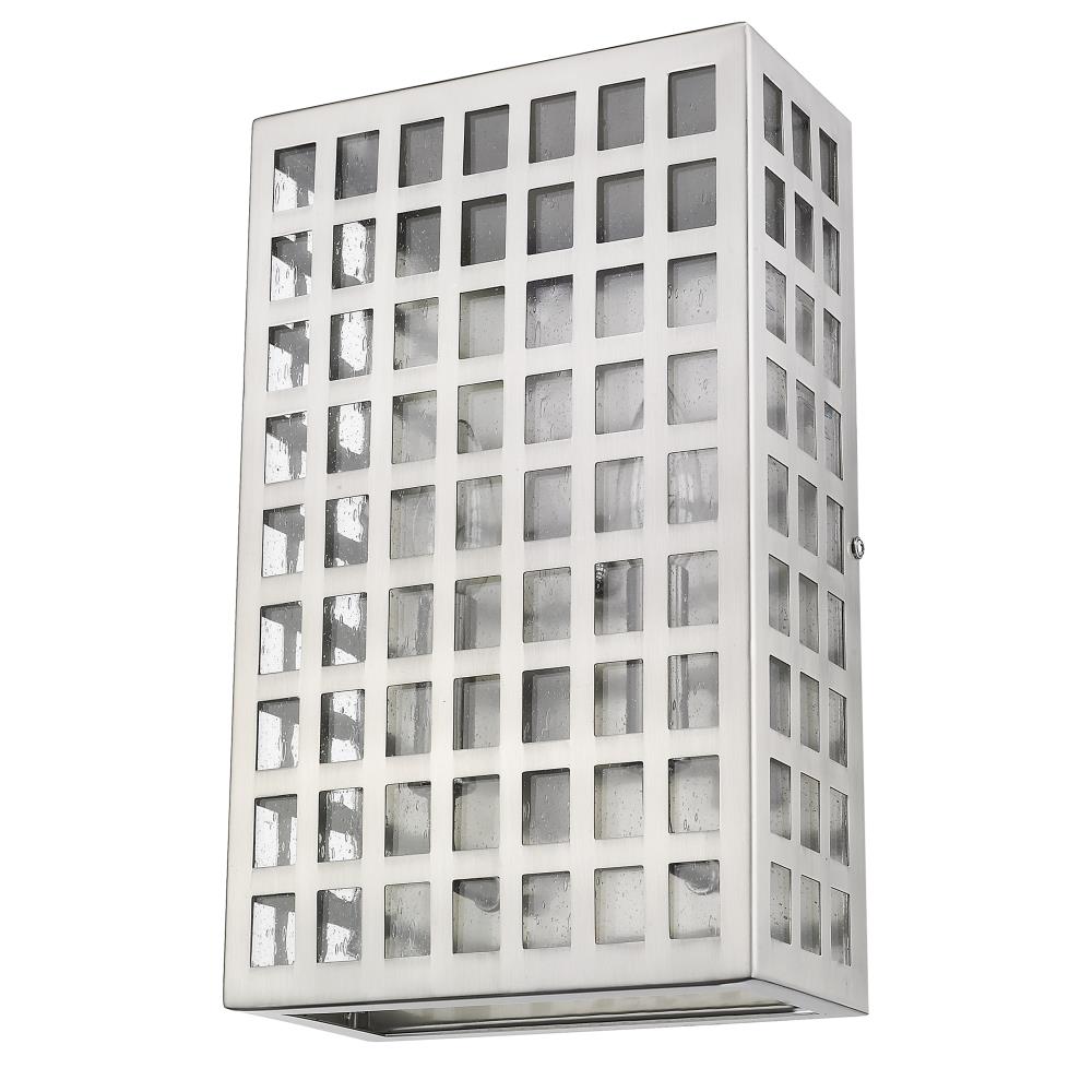 Acclaim Lighting Letzel 2 -Light 13.25-in H Satin Nickel Hardwired Outdoor Wall Light