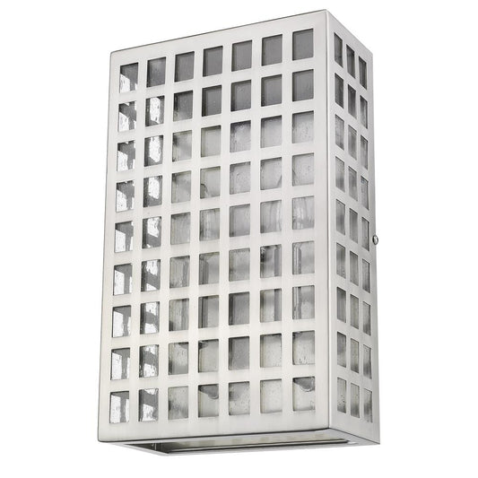 Acclaim Lighting Letzel 2 -Light 13.25-in H Satin Nickel Hardwired Outdoor Wall Light