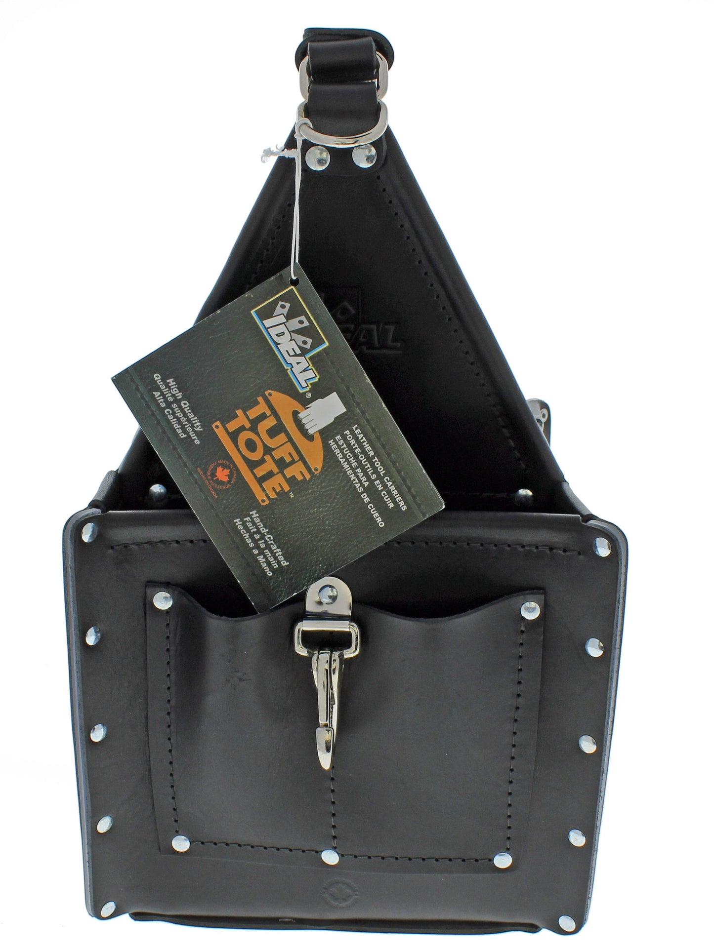 IDEAL Black Leather 10.75-in Electrician's Tote 35-975BLK