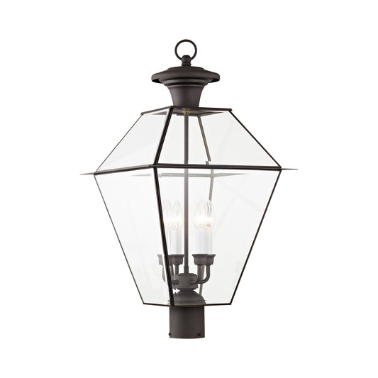 Livex Lighting Westover 27.5-in Bronze Traditional Outdoor Light post lantern