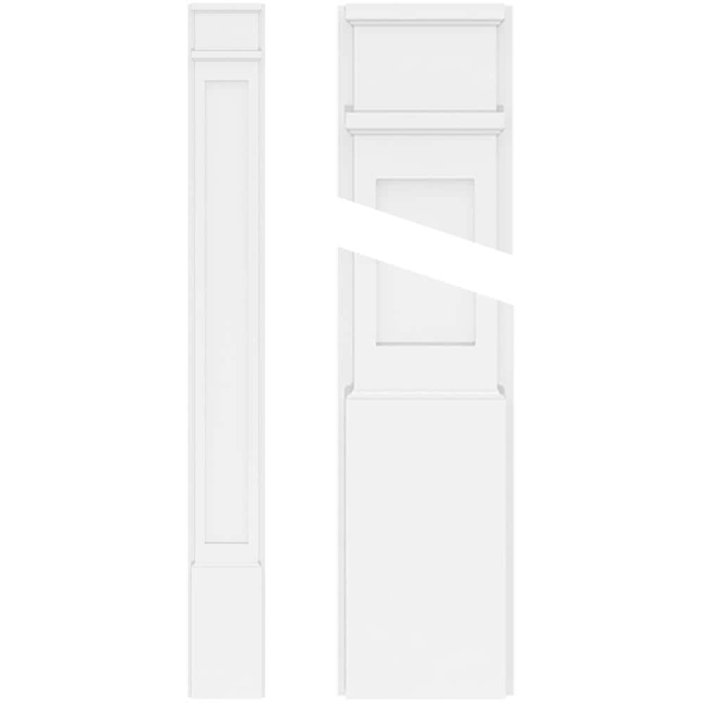 Ekena Millwork PVC Pilaster 7-in x 8-ft Unfinished PVC Pilaster Entry Door Casing Accent