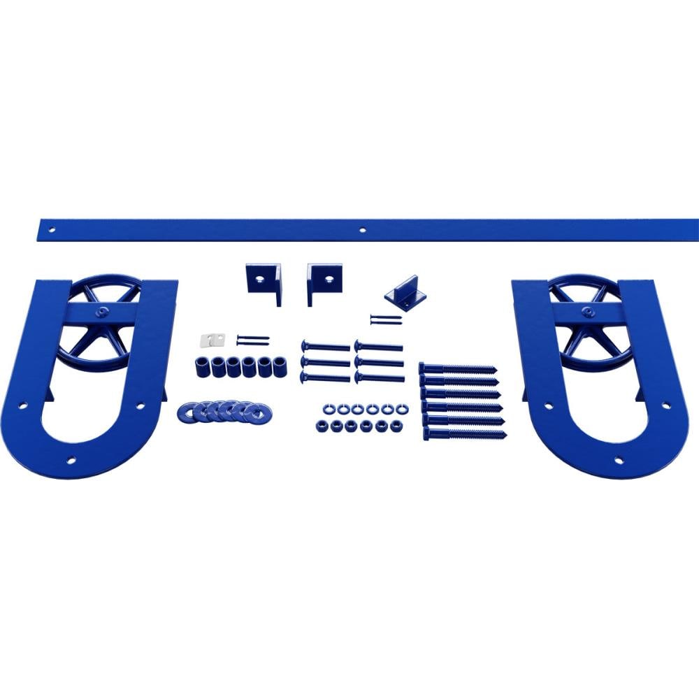Goldberg Brothers 72-in Blue Ribbon Indoor Horseshoe Single Double Barn door hardware kit