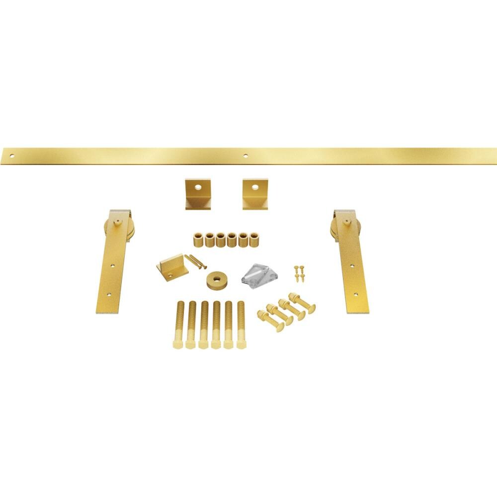 Goldberg Brothers 60-in Jacob-fts Gold Indoor J-strap Single Double Barn door hardware kit