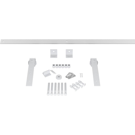 Goldberg Brothers 64-in Rocket White Indoor J-strap Single Double Barn door hardware kit