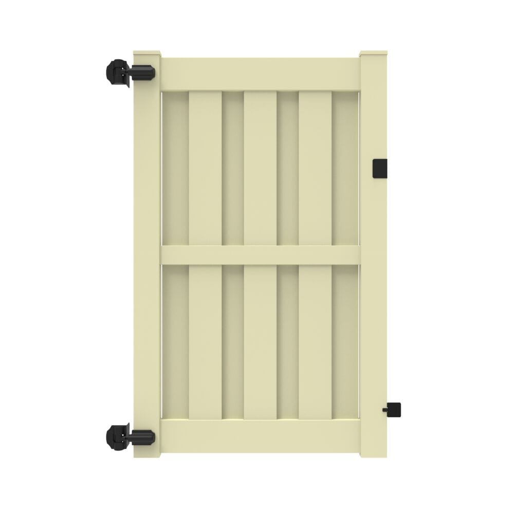 Freedom Birchdale 6-ft H x 4-ft W Sand Privacy Vinyl Flat-top Fence gate kit (Unassembled)