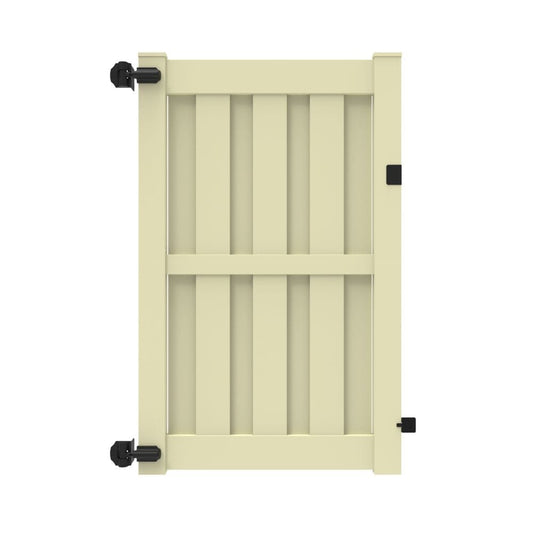 Freedom Birchdale 6-ft H x 4-ft W Sand Privacy Vinyl Flat-top Fence gate kit (Unassembled)