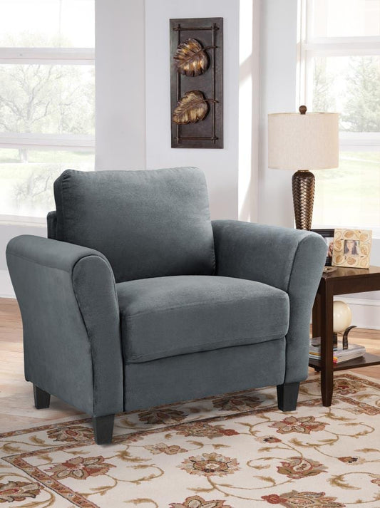 Lifestyle Solutions Winsted 35.4-in W Casual Dark Grey Microfiber Accent Armchair