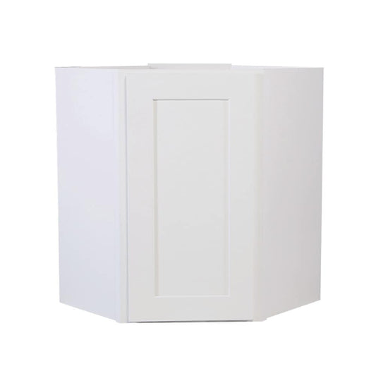 Design House Brookings 24-in W x 30-in H x 12-in D White Maple L-Shaped Corner Wall Fully Assembled Plywood Cabinet Recessed Panel Shaker