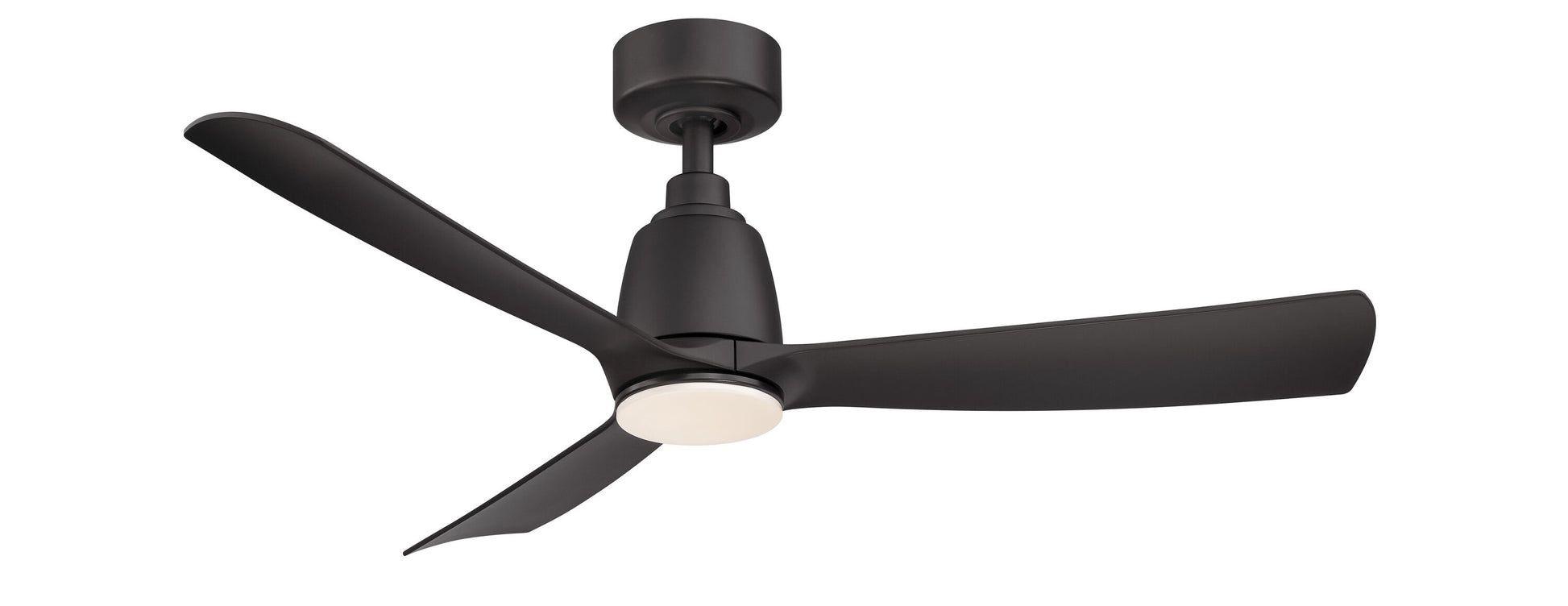 Fanimation Kute 44-in Black Color-changing Integrated LED Indoor/Outdoor Smart Propeller Ceiling Fan with Light and Remote (3-Blade) FPD8547BL-LK