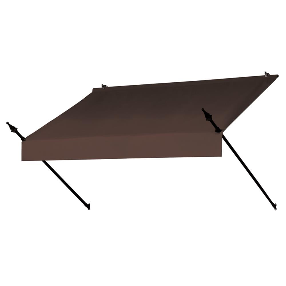 Awnings in a Box Desinger 74-Inches Wide x 36.5-Inches Projection x 10-Inches Height Fabric Cocoa/Black Solid Manual Retractable Window/Door Awning