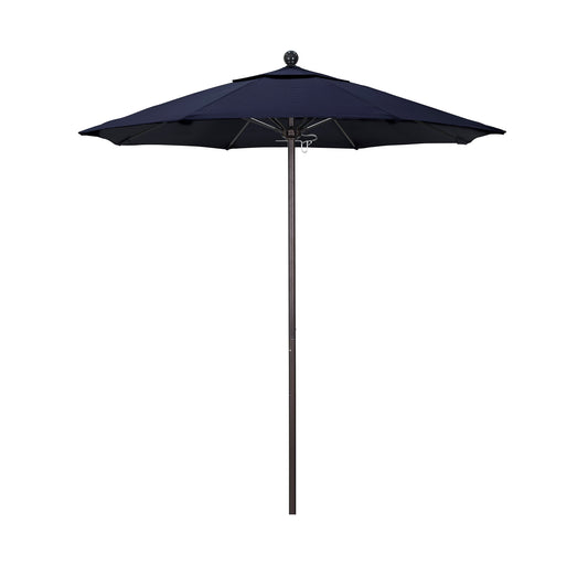 California Umbrella 7.5-ft Aluminum Navy No-tilt Market Patio Umbrella