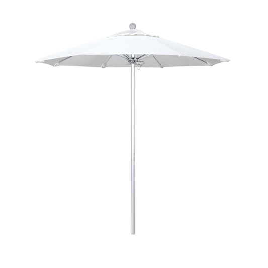 California Umbrella 7.5-ft Aluminum White No-tilt Market Patio Umbrella