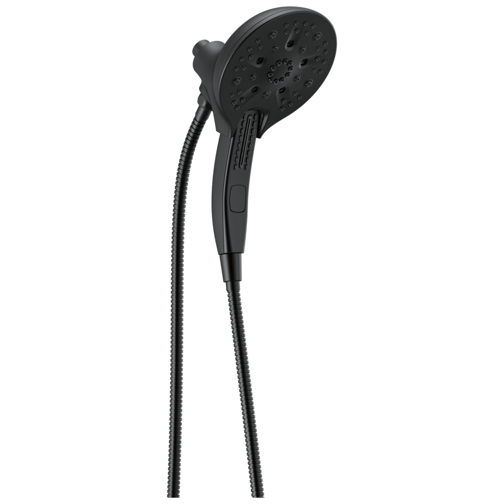 Delta Universal Showering Components 5.0 -Spray Matte Black 1.5-in Round Shower Head with Handheld Combo 1.75 GPM