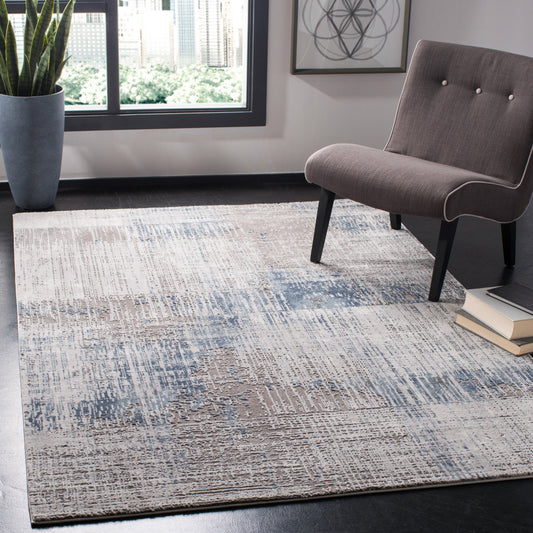 Safavieh Craft Perce 12 x 15 (ft) Loomed Polypropylene Gray/Blue Rectangular Indoor Abstract Spot Clean Only Area rug
