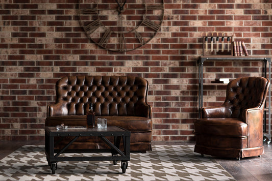 Joy Carpets Impressions 5 x 8 (ft) Tufted Nylon Java Rectangular Indoor Geometric Farmhouse/Cottage Spot Clean Only Area rug