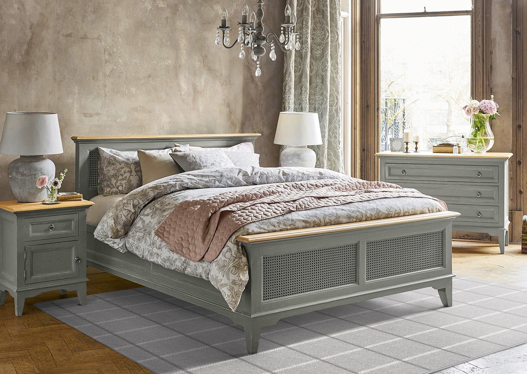 Joy Carpets Impressions 8 x 11 (ft) Tufted Nylon Morning Fog Rectangular Indoor Geometric Farmhouse/Cottage Spot Clean Only Area rug