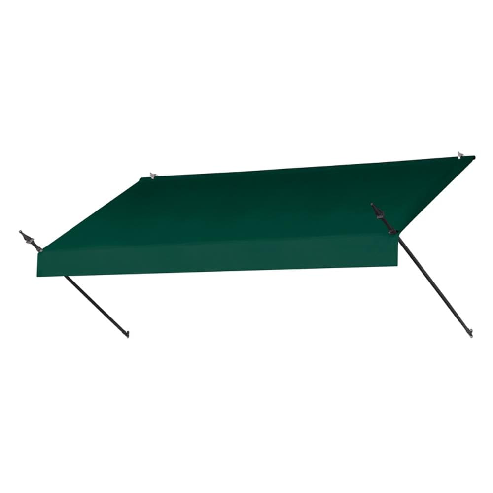 Awnings in a Box Designer 97-Inches Wide x 36.5-Inches Projection x 10-Inches Height Fabric Forest Green/Black Solid Manual Retractable Window/Door Awning