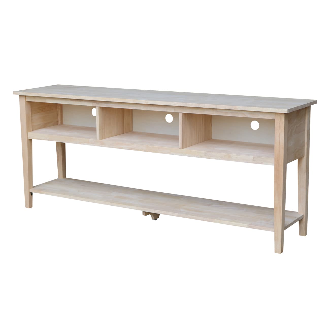 International Concepts Traditional Unfinished 72-in W TV stand ( Accommodates TVs more than 70-in )