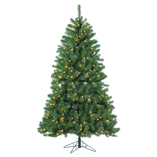 Sterling Tree Company 7-ft Pine Pre-lit Artificial Christmas Tree with White LED Lights