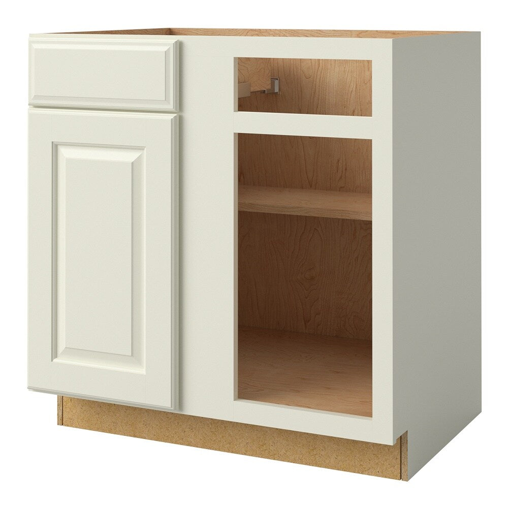 allen + roth Pattingham 39-in W x 34.5-in H x 24-in D Harbor Blind Corner Base Fully Assembled Cabinet Raised Panel Square