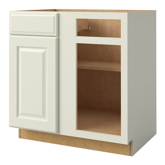 allen + roth Pattingham 39-in W x 34.5-in H x 24-in D Harbor Blind Corner Base Fully Assembled Cabinet Raised Panel Square