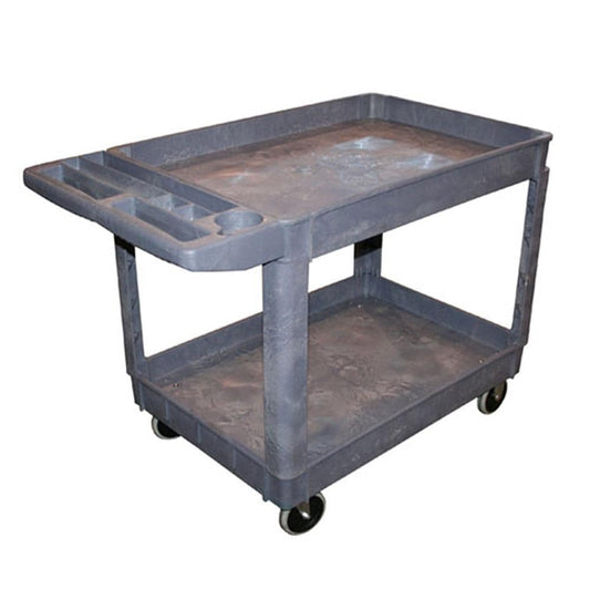 American Forge & Foundry Gray Polypropylene Utility Cart with Organizing Tray, 500 lbs. Weight Capacity, 30-in x 16-in x 3-in Tray 961