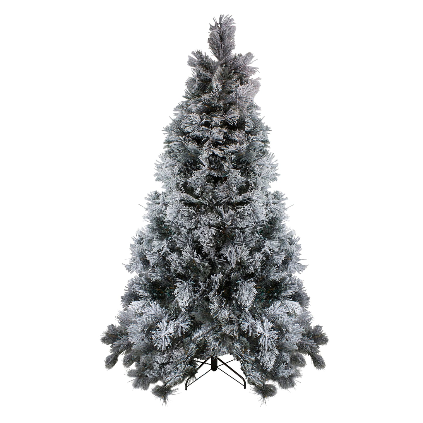 Northlight 7.5-ft Spruce Flocked Black Artificial Christmas Tree