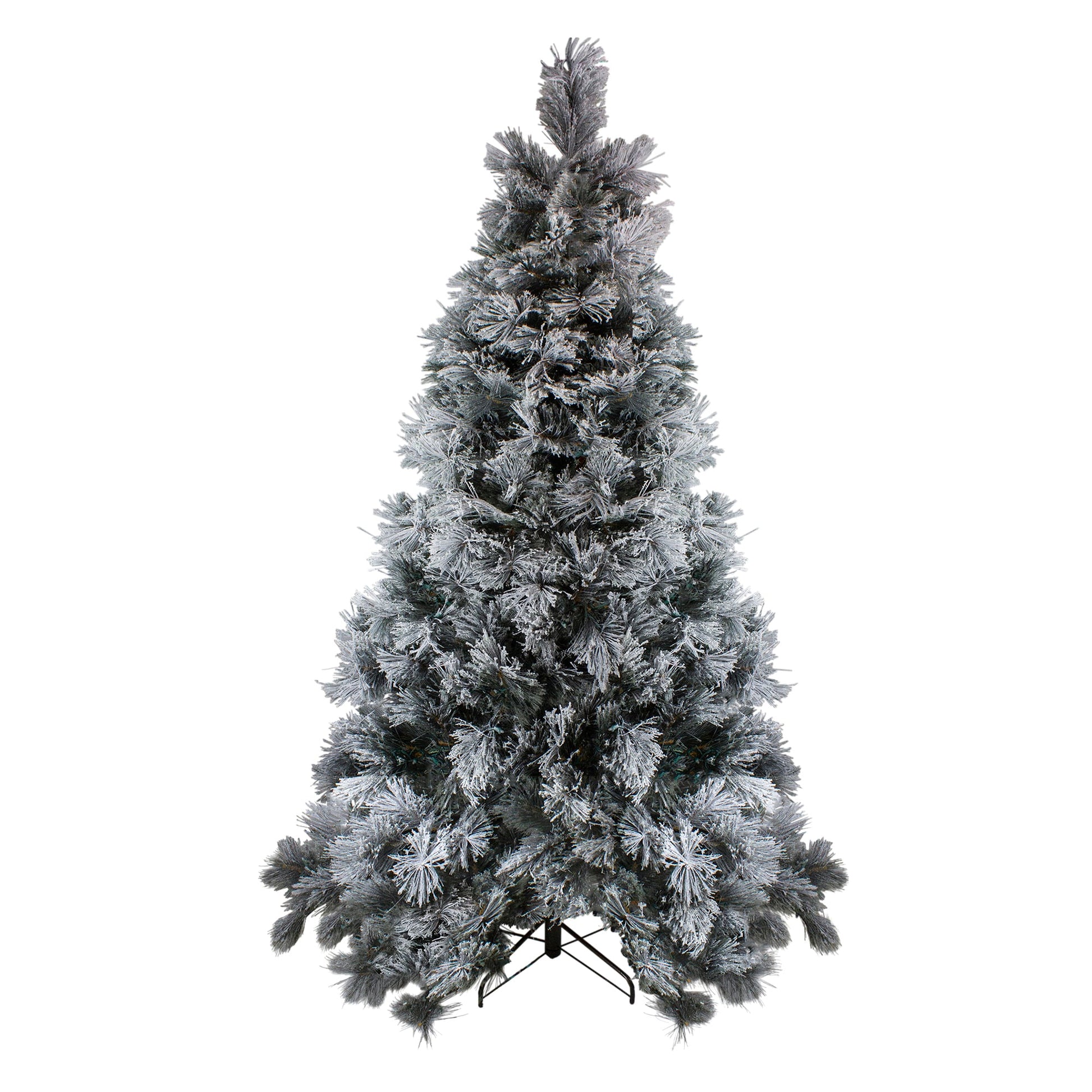 Northlight 7.5-ft Spruce Flocked Black Artificial Christmas Tree