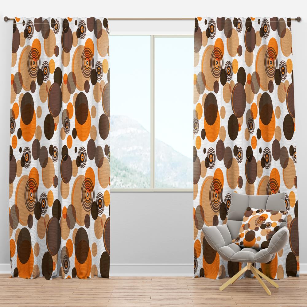 Designart 120-in Brown Room darkening Thermal lined Rod pocket Single curtain panel
