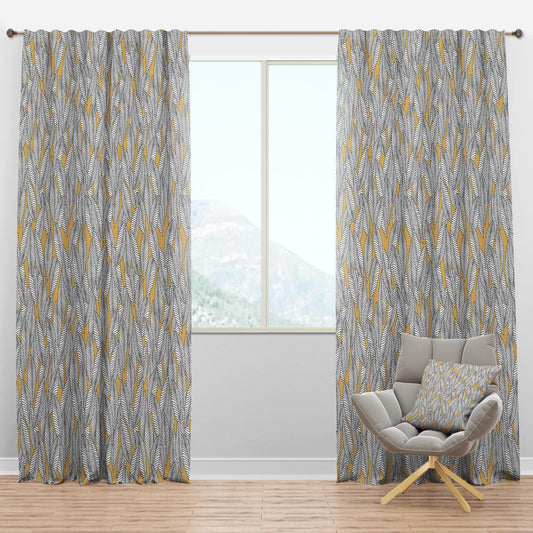 Designart 120-in Brown Room darkening Thermal lined Rod pocket Single curtain panel